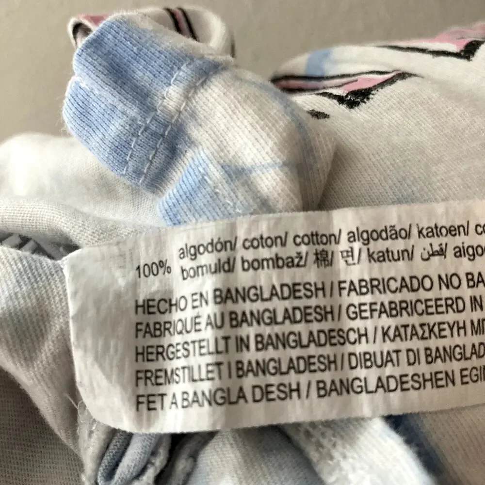 Zara Nirvana Tie Dye T-Shirt - White Blue Pink - 8-9